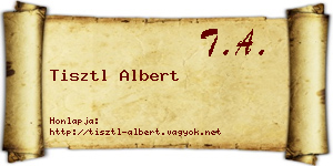 Tisztl Albert névjegykártya