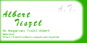 albert tisztl business card
